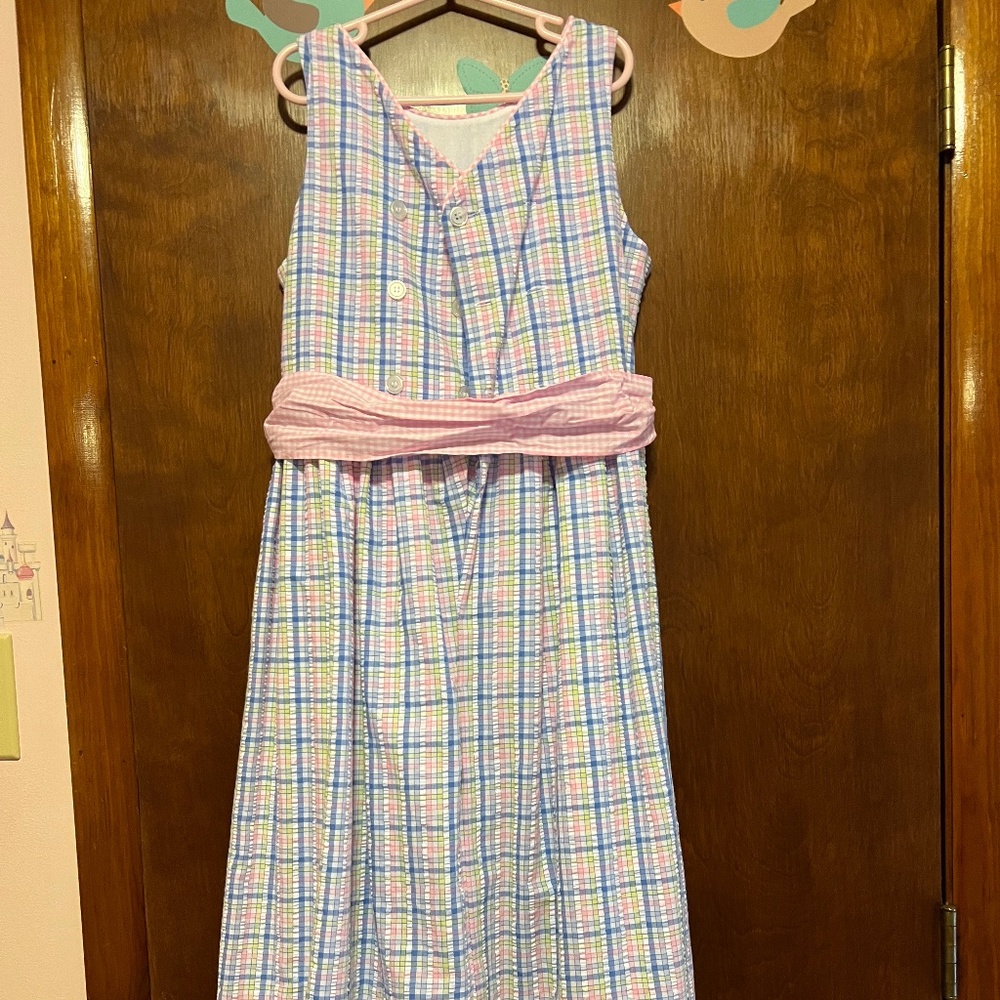 Easter Plaid Dress (pink/blue)